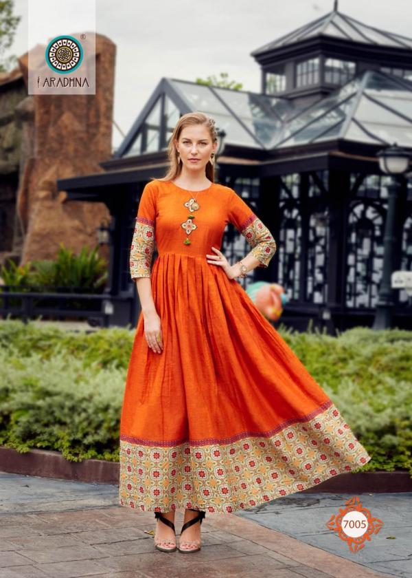 Aradhna Level 7 Ethnic Wear Long Anarkali Kurti Collection